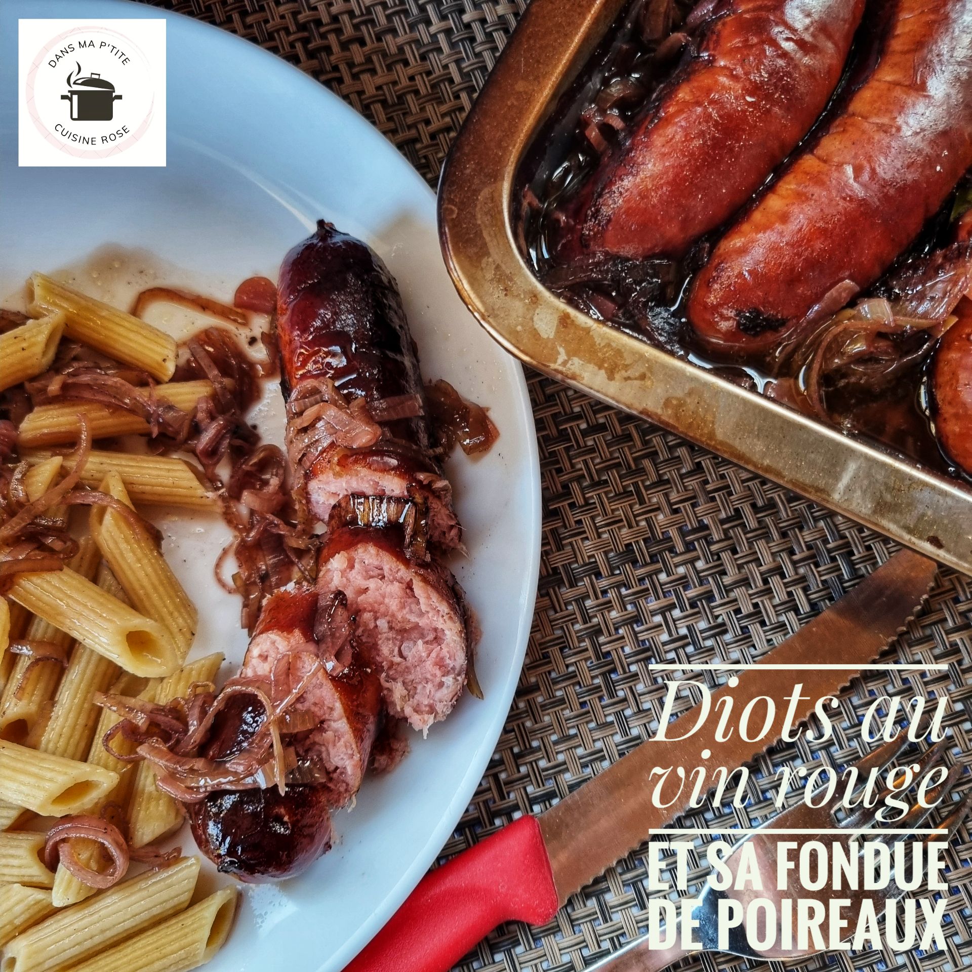 Diots de savoie et sa fondue de poireaux au vin rouge, au barbecue