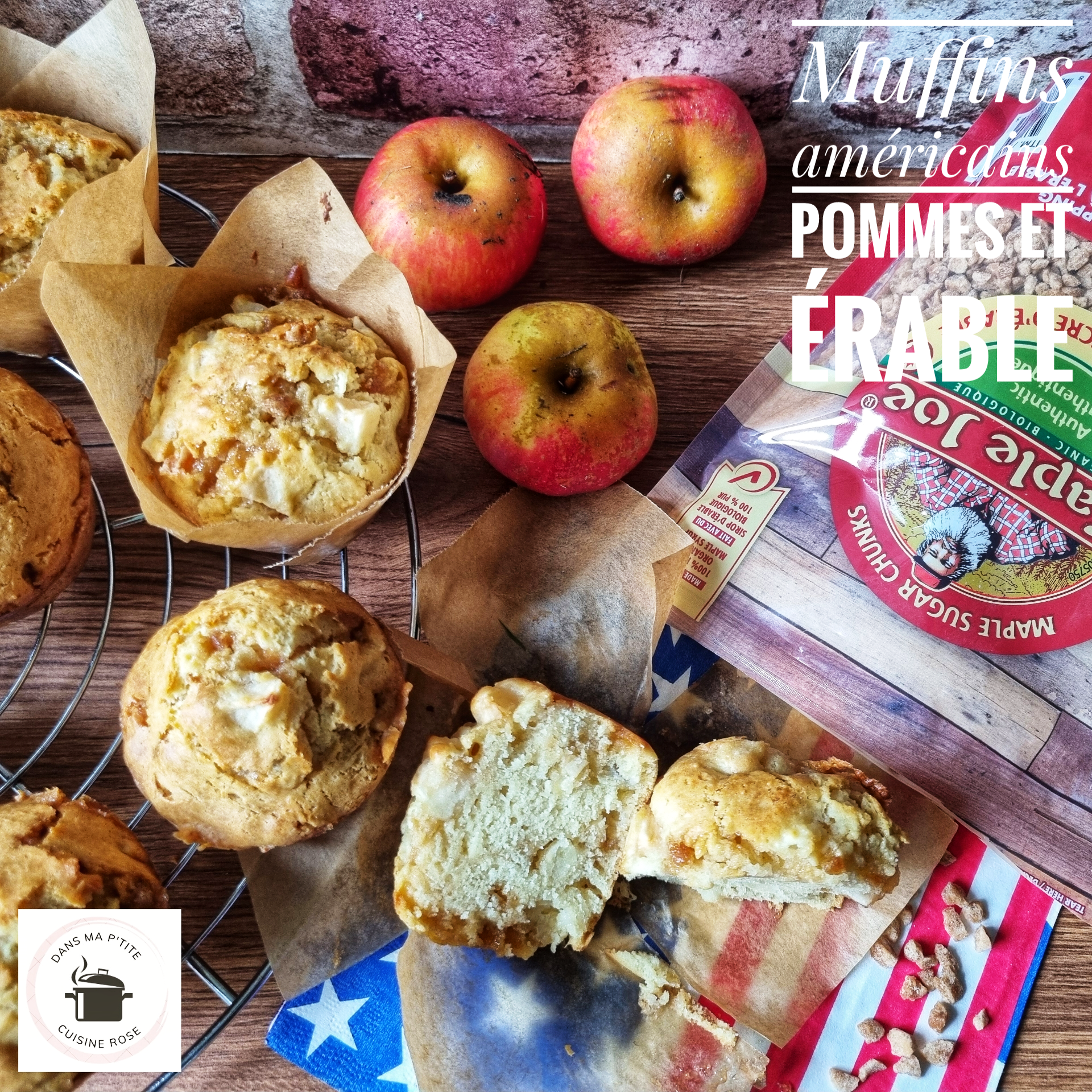 Muffins américains aux pommes et pépites d’érable (au Companion ou non)