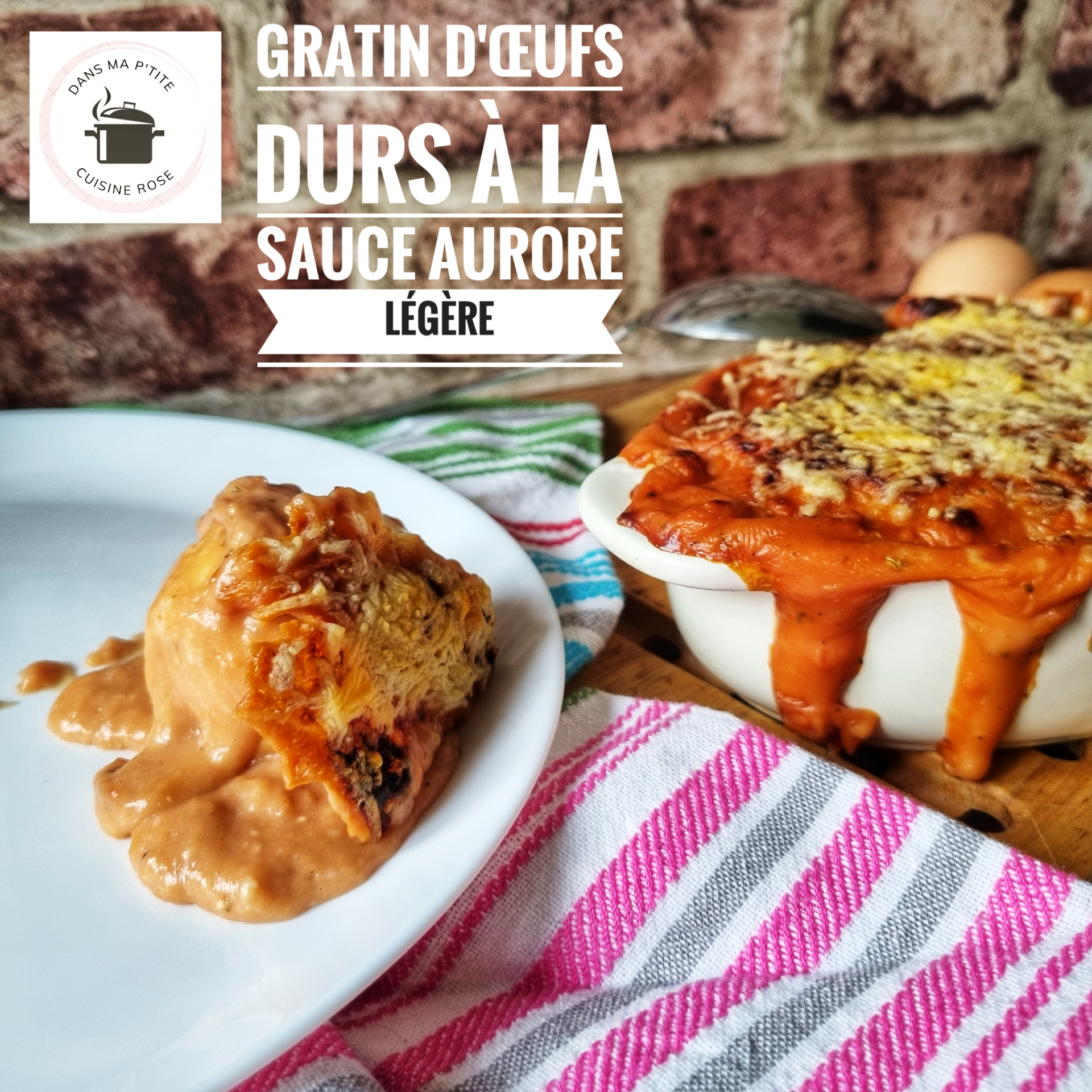 Gratin d’oeufs durs à la sauce aurore légère (au Companion ou non)