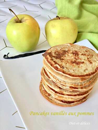 Pancakes vanillés aux pommes, à la farine de petit épeautre