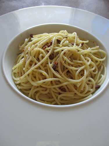 Spaghetti à la boutargue ou poutargue