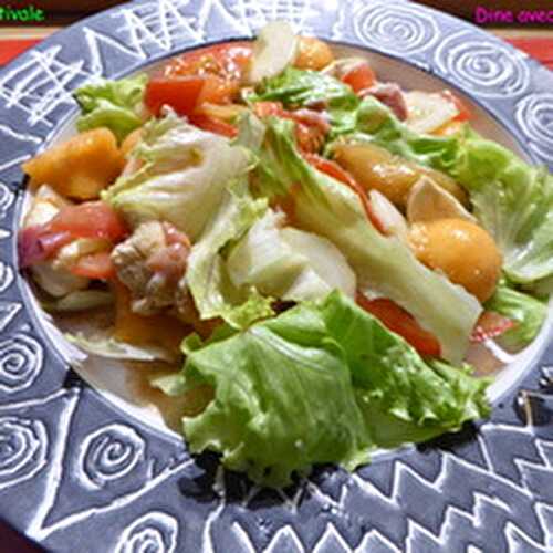 Une Salade Estivale (Concombre Tomate Melon Mozza)
