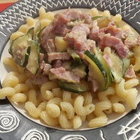 Des Pasta Courgette Jambon