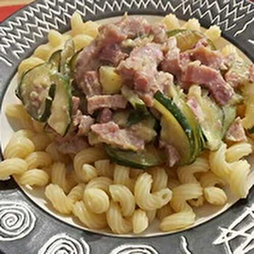 Des Pasta Courgette Jambon