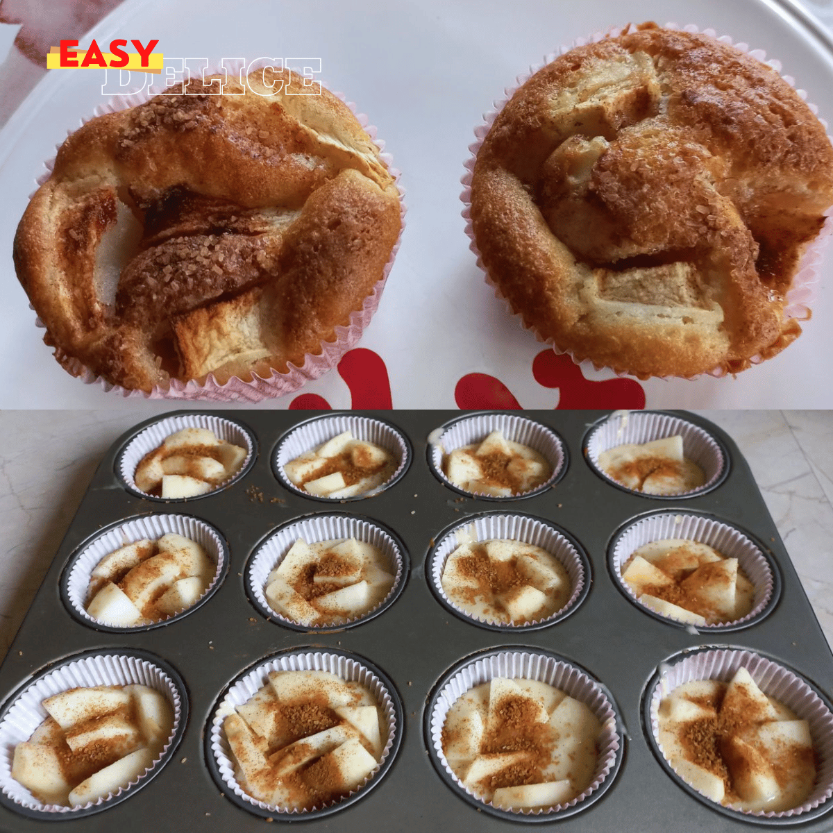 Muffins Moelleux aux Pommes : Une Recette Simple et Délicieuse