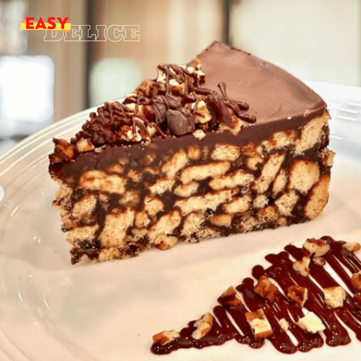 Gâteau aux biscuits au chocolat sans cuisson