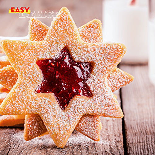 Sablés Linzer à la Confiture de Framboise