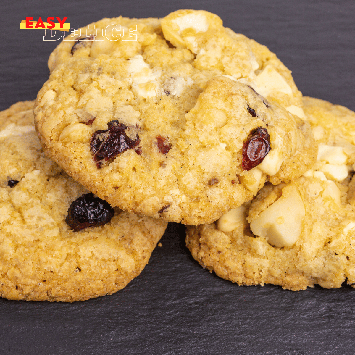 Cookies cranberries et chocolat blanc