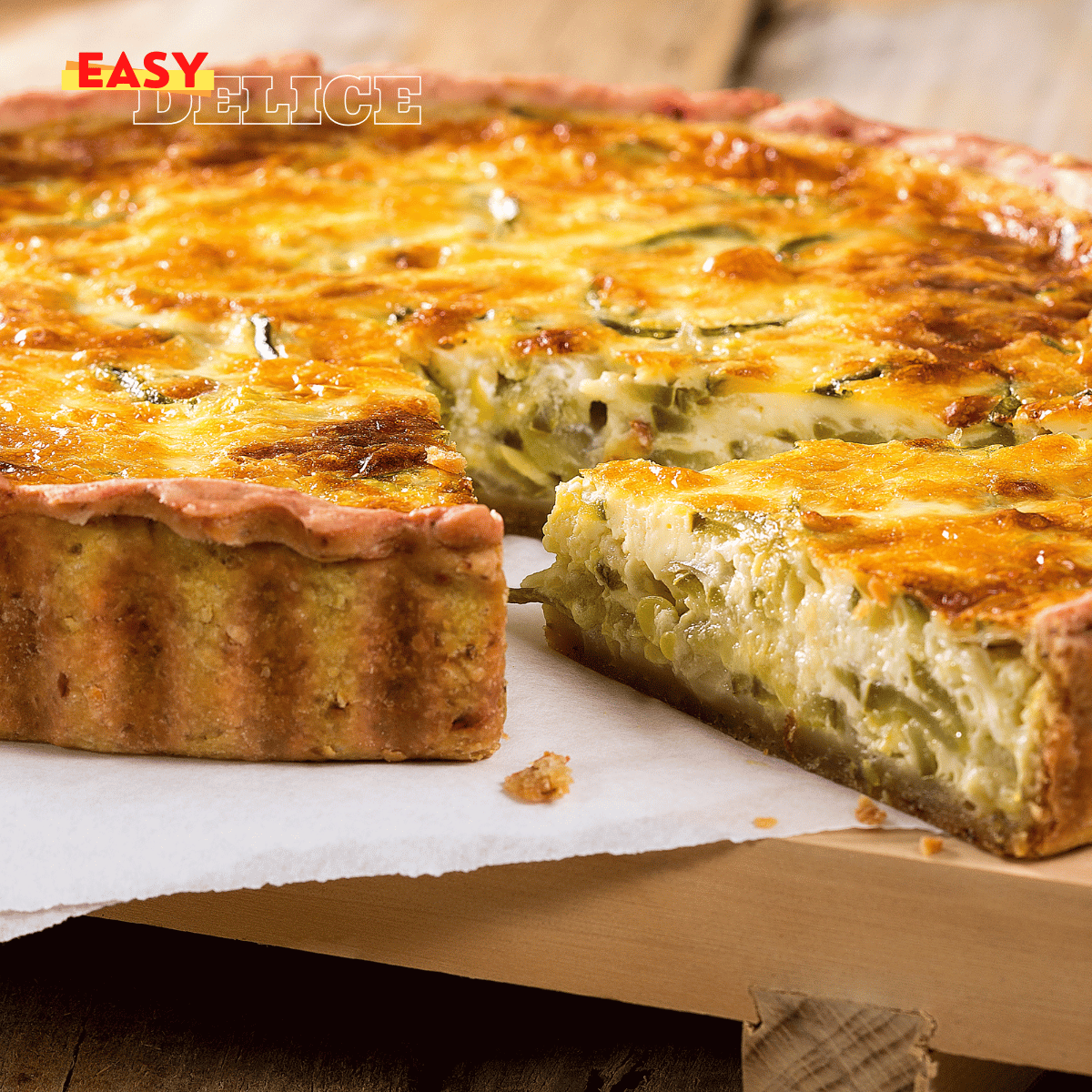 Quiche au thon et courgette