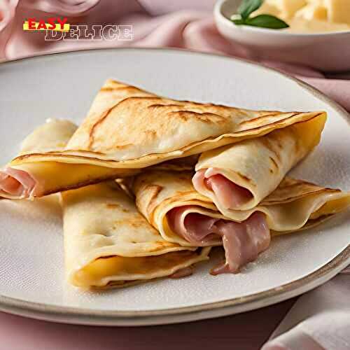 Crêpes au jambon et béchamel au fromage