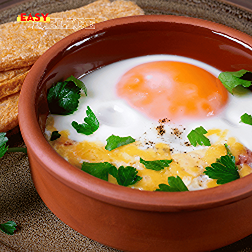 Œufs Cocotte au Chèvre et aux Lardons