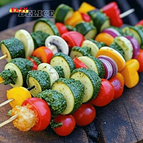 Brochettes de Légumes au Pesto sur Barbecue