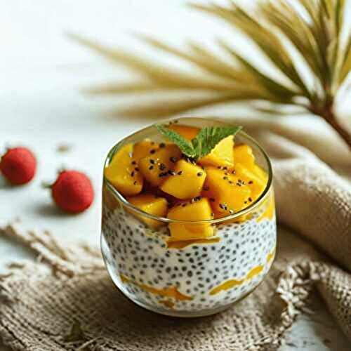 Pudding de Chia à la Noix de Coco et Mangue