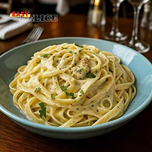 Pâtes Sauce Alfredo au Poulet