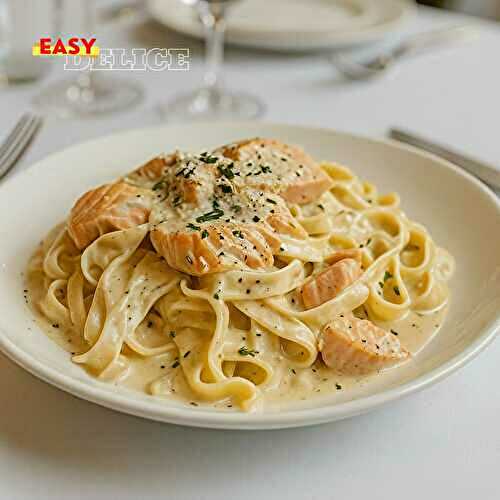 Tagliatelles au Saumon Frais à l’Aneth,