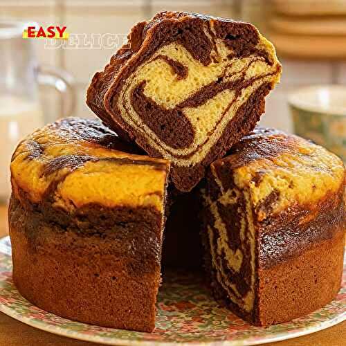 Cake Marbré au Chocolat Ultra-Moelleux