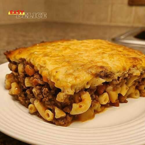 Gratin de macaronis à la viande — recette facile et réconfortante