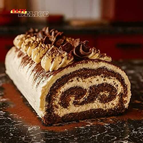 Bûche de Noël Tiramisu au Mascarpone – Dessert Festif & Irrésistible