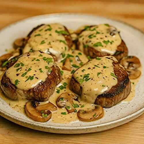 FILET MIGNON AU BOURSIN ET CHAMPIGNONS – VERSION FONDANTE & CRÉMEUSE