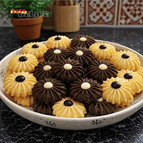 Mini Biscuits Sablés Bicolores Vanille & Chocolat