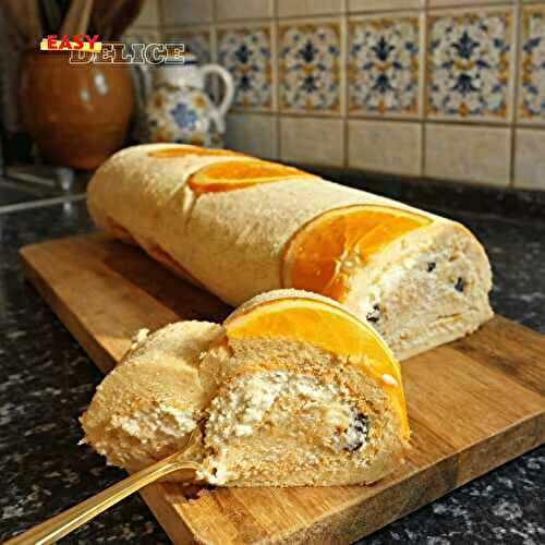 Gâteau roulé moelleux à l’orange – façon pâtisserie maison