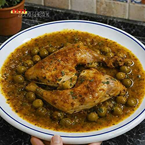 Poulet Mijoté aux Olives en Cocotte – Sauce Dorée et Fondante