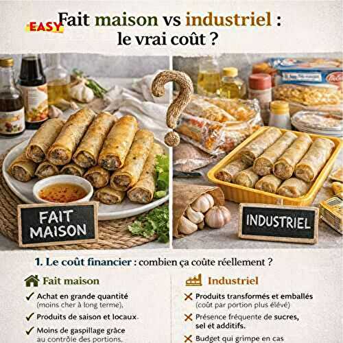 Fait maison vs industriel : le vrai coût ?