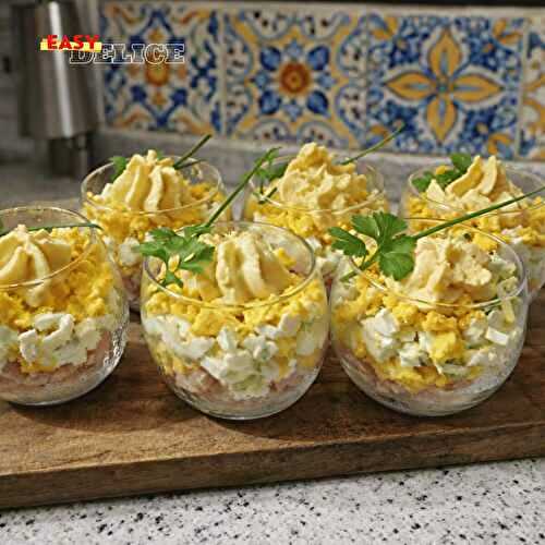 Idée Buffet : Œufs Mimosa en Verrines Simples et Chic