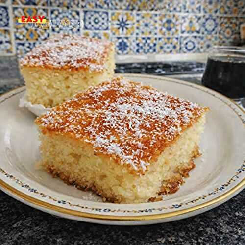 Basboussa à la Noix de Coco – Gâteau Oriental Ultra Fondant