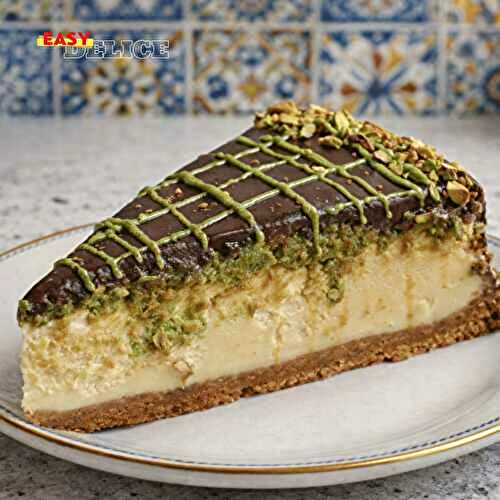 Cheesecake Pistache & Chocolat – Style Dubaï Revisité