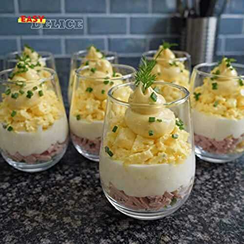 Œufs Mimosa en Verrines : frais, légers et raffinés