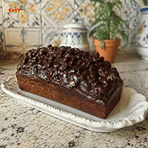 Cake Marbré Chocolat & Vanille avec Ganache et Glaçage Croquant