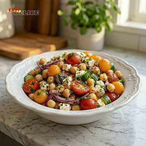 Salade d’Été Pois Chiches, Tomates Cerises & Feta