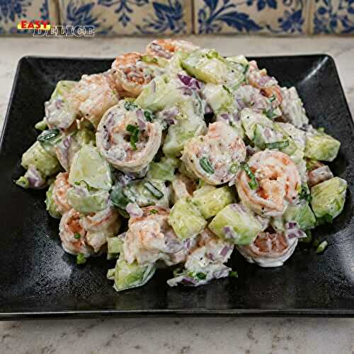 Salade Crémeuse de Concombre et Crevettes : la sauce secrète digne d’un restaurant