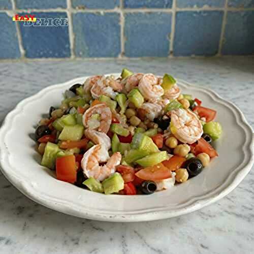 Salade de Farro aux Crevettes, Courgettes & Pois Chiches — Fraîche, Complète & Ultra Gourmande !