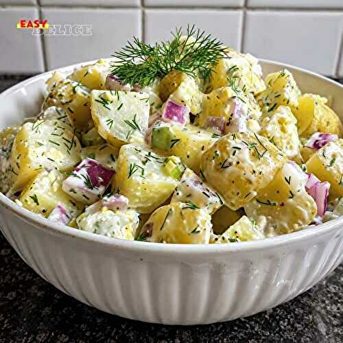 Salade de Pommes de Terre Crémeuse — Fraîche, Gourmande et Irrésistible !
