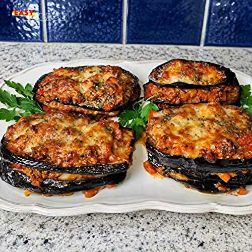Aubergines Farcies à la Viande Hachée, Tomate & Mozzarella — Fondantes, Graténées et Ultra Gourmandes !