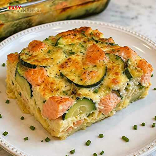 Flan Fondant aux Courgettes & Saumon — Crémeux, Moelleux & Raffiné !