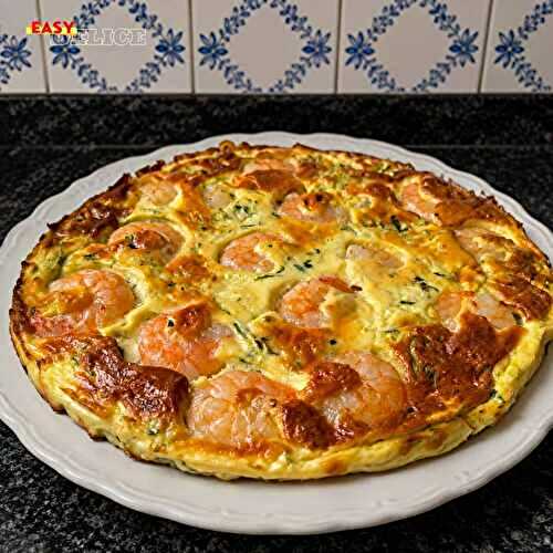 Tarte sans Farine aux Courgettes et Crevettes — Sans Pâte, Fondante et Ultra Facile !