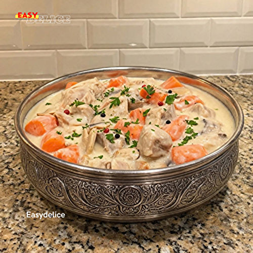 Blanquette de Dinde Facile et Pas Chère en 15 Minutes