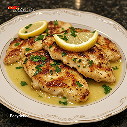 Escalopes de Poulet Grillées à la Sauce au Citron