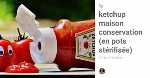 Ketchup maison conservation (en pots stérilisés) - Dégustation