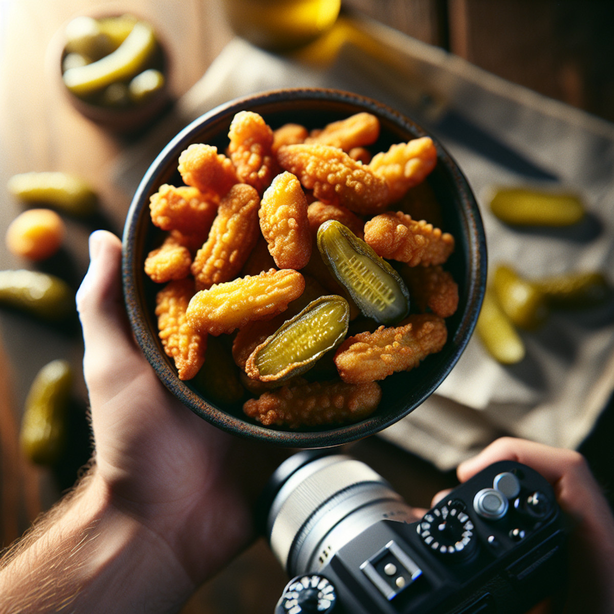 Cornichons frits faciles avec sauce BBQ blanche maison