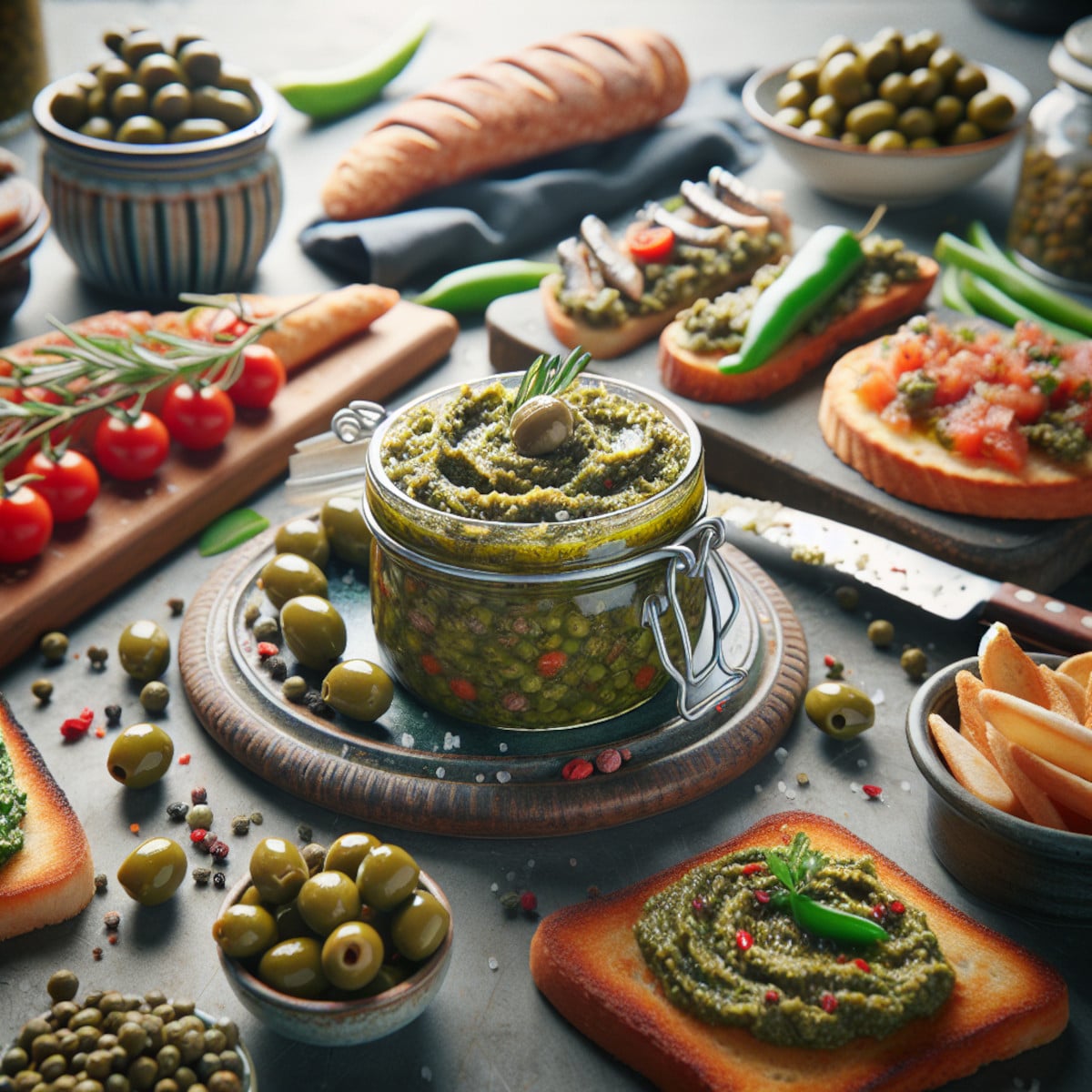 Tapenade verte : la star des apéritifs méditerranéens.