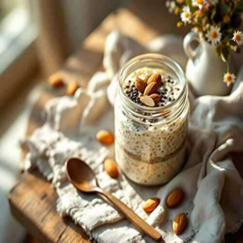 Flocons d’avoine trempés pour un petit-déjeuner sain