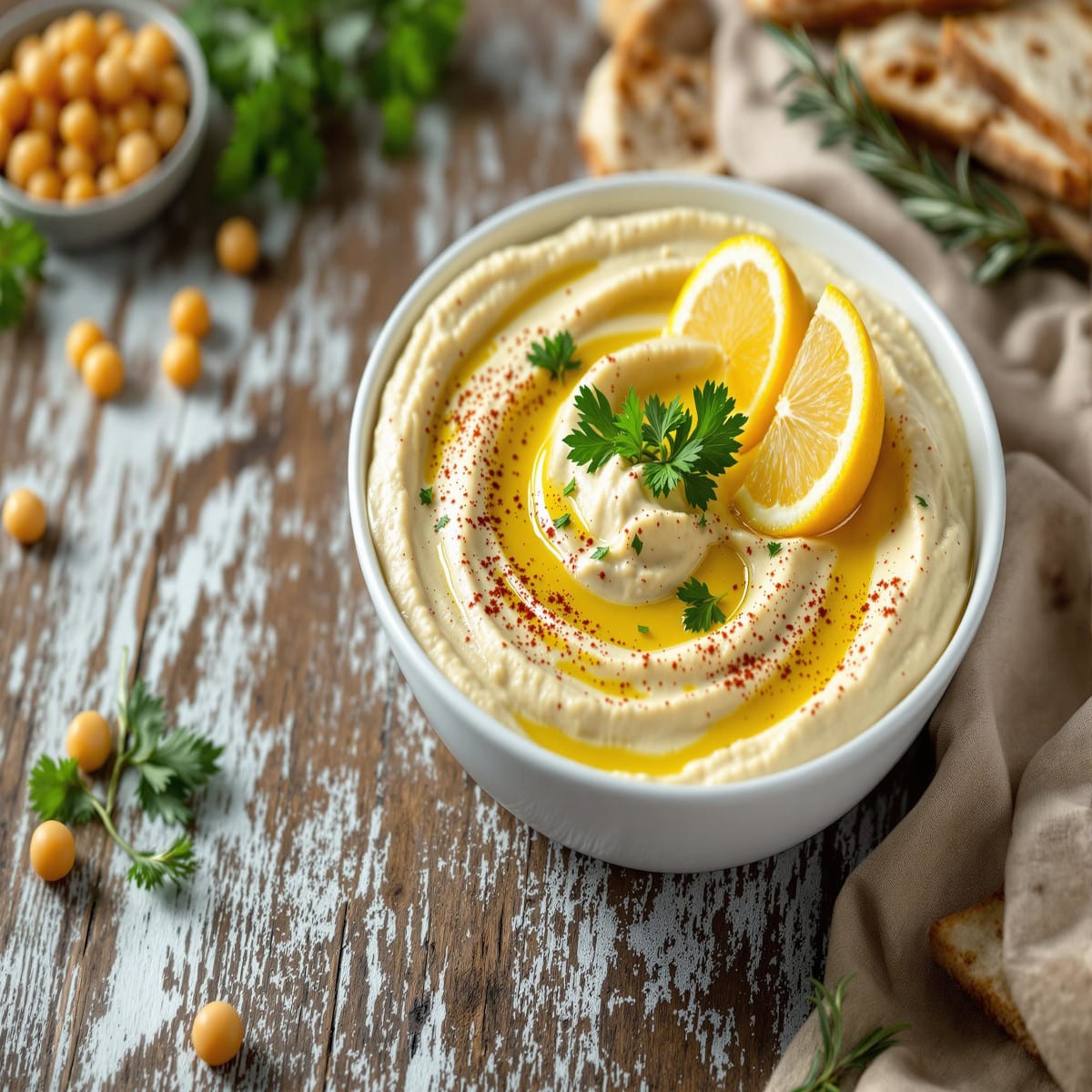 Houmous express au citron - prêt en 5 min chrono