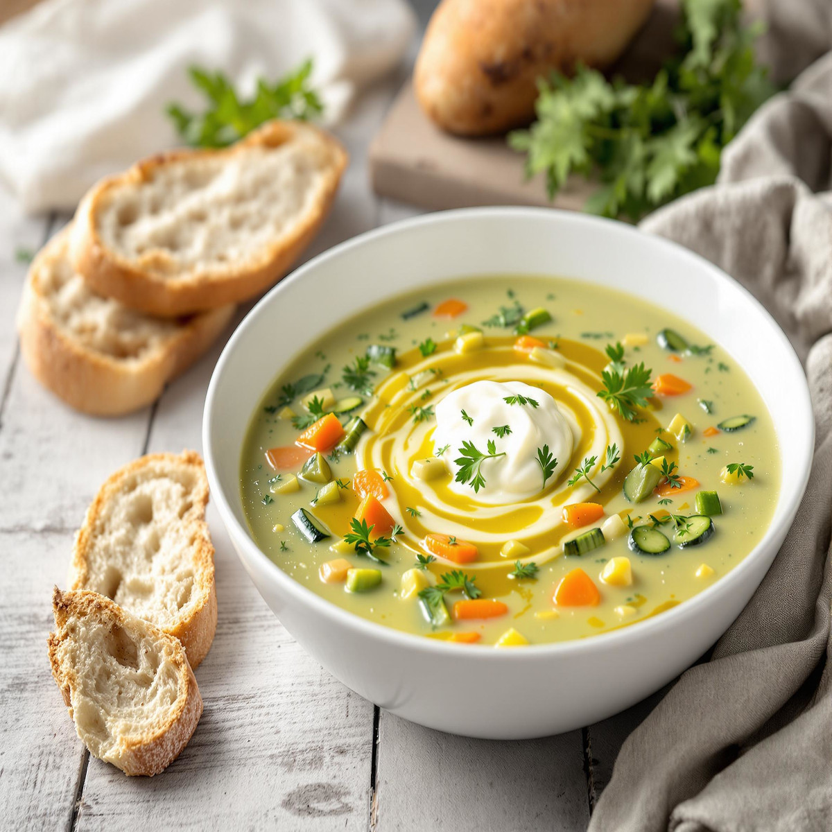 Soupe de poireaux, courgettes et carottes pour toutes les saisons