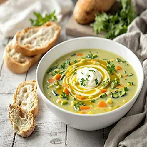 Soupe de poireaux, courgettes et carottes pour toutes les saisons