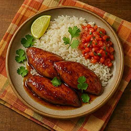 Sarcives de poulet caramélisées au four prêtes en 50 min