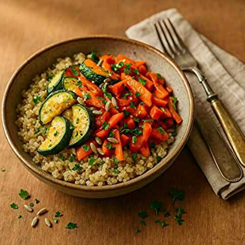Quinoa aux légumes - le veggie bowl sans gluten en 30 minutes